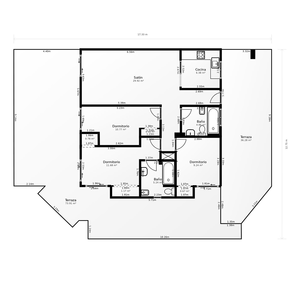 planos acotados de vivienda